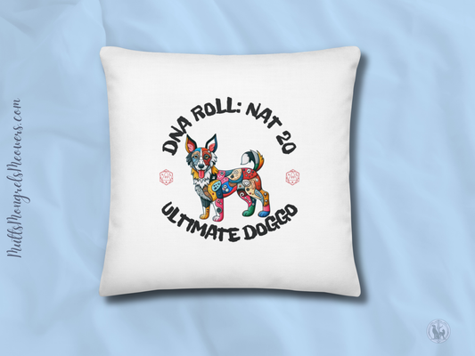 Pillow Throw Gamer Dog Retro Design Dog Lovers Mixed Breed Dogful Geeky Pillow Rescue Mutt Dog Mom Gift Mongrel Pride Gaming Canine Dog Dad