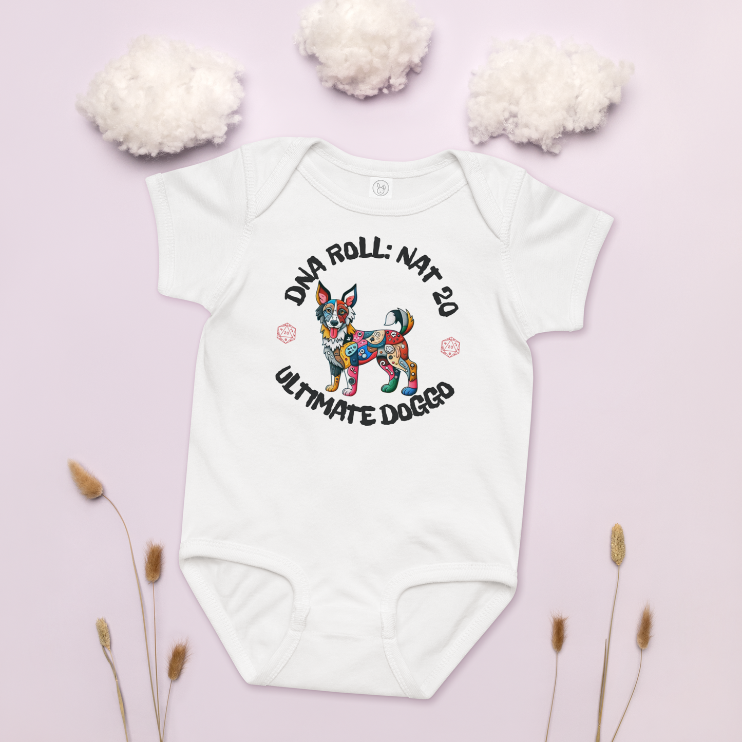 Baby Jersey Gift for Dog Lovers Funny Dogful Mutt Gamer Bodysuit Retroeful Baby Shower Gift Vibeful Geeky Rescue Dog Parents Babies Gifted
