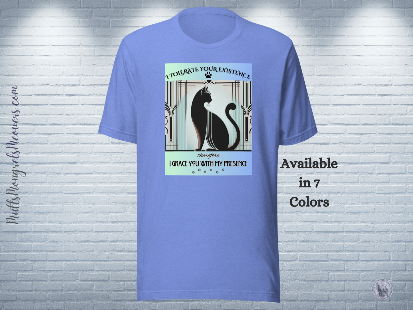 T-Shirt Funny Art Deco Shirt Sarcastic Gift Unisex Fit Unique Cat Whimsical Feline Tee Catful Kitty Humor Apparel Recue Cat Mom Cat Dad