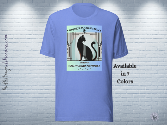 T-Shirt Funny Art Deco Shirt Sarcastic Gift Unisex Fit Unique Cat Whimsical Feline Tee Catful Kitty Humor Apparel Recue Cat Mom Cat Dad