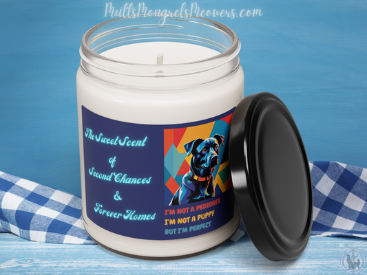 Candle Scented Soy Candle Mixed Breed Dogful Gift for Mature Dog Lovers Mongrel Rescue Dog Pet Adoption Canine Home Decor for Dog Parents