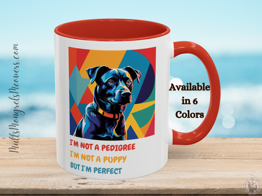 Mug Mixed Breed Mutt Mongrel Rescue Dog 11oz Ceramic Cup Funny Dog Gift Pop Art Dogful Themed 11oz Mug Perfect Gift For Dog Lovers Cute