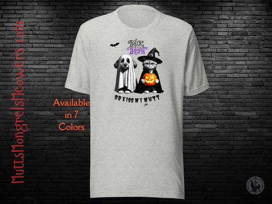Funny Unisex Cat and Dog T-shirt  - Sarcastic Halloween Gift for Pet Parents