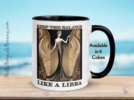 Libra Mug with Color Inside - Zodiac Gift for Astrology Lovers