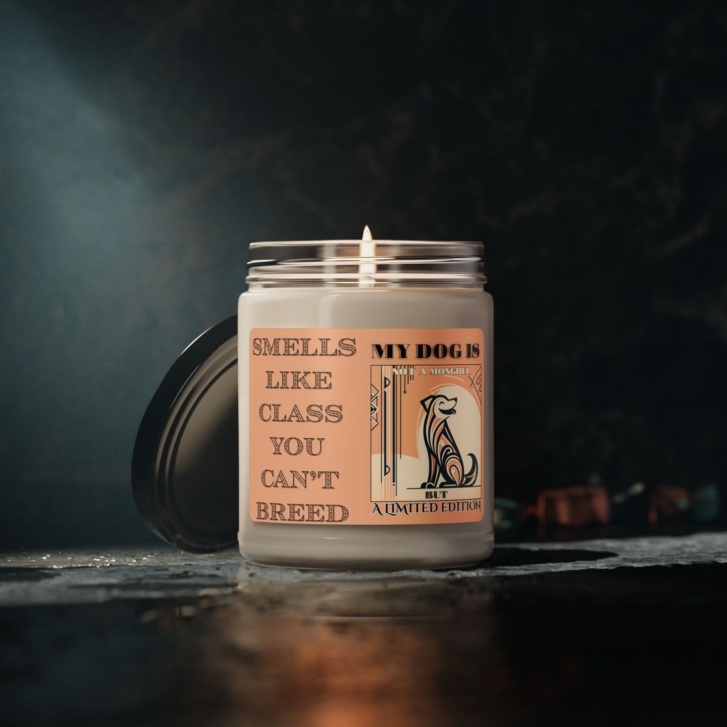 Candle Mixed Breed Dog Scented Soy Candle Funny Mutt Gift Rescue Dog Decor Dogful Art Deco Present for Dog Parents Canine Home Accessory