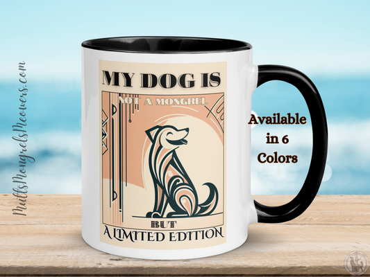 Mug Art Deco Mongrel Mixed Breed Dogful Rescue Dog Rare Coffee Cup Dog Gift Dog Themed 11oz Perfect Gift For Dog Lovers Unique Style