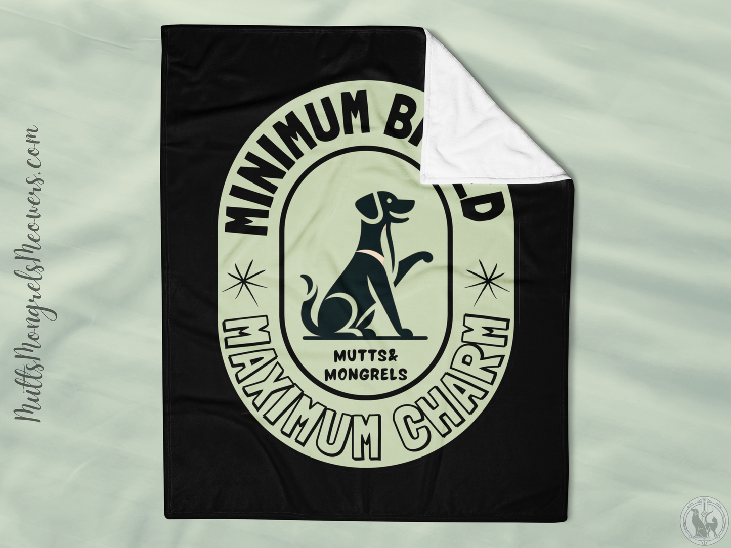 Throw Blanket Dogful Mixed Breed Dog Mom Rescue Dog Cozy Blanket Maximum Charm Art Deco Gift for Dog Lover