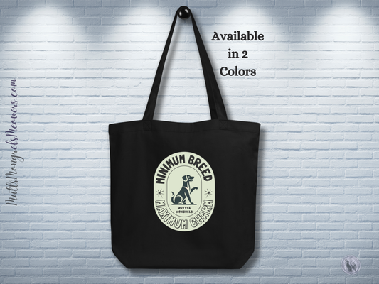 Organic Tote Bag Art Deco Mixed Breed Rescue Dog Funny Dogful Humor Mongrel Charm Cotton Tote Bag For Dog Lovers Mum Dad Bold Design Gift