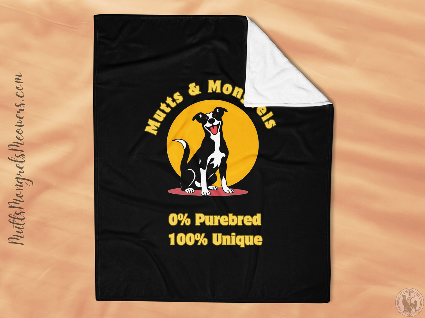 Throw Blanket Dogful Mixed Breed Dog Mom Original Retro Rescue Dog Cozy Blanket Gift for Dog Lover