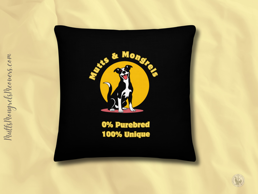 Pillow Throw Rescue Dog Originals Design For Dog Lovers Mixed Breed Dogful For Rescue Mutt Home Accent Gift Mongrel Retro Dog Mum Dog Dad
