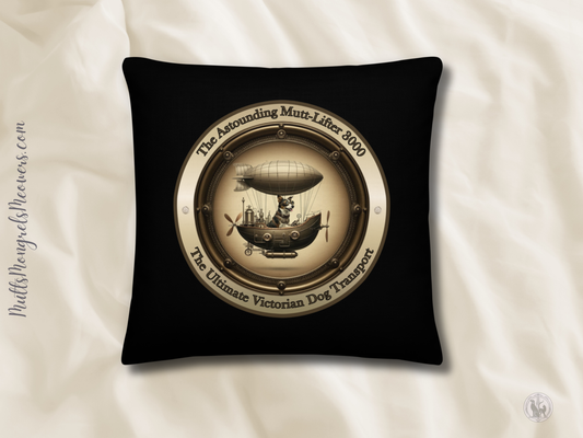 Pillow Throw Steampunk Design For Dog Lovers Mixed Breed Dogful Funny Dog Victorian For Rescue Mutt Homes Dog Mum Dad Mongrel Couch Pillow