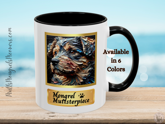 Mug Mixed Breed Rescue Dog Dogful Mongrel Art Cup Pet Lover Gift Dog Themed 11oz Perfect Gift For Dog Lovers Coffee Cup Style