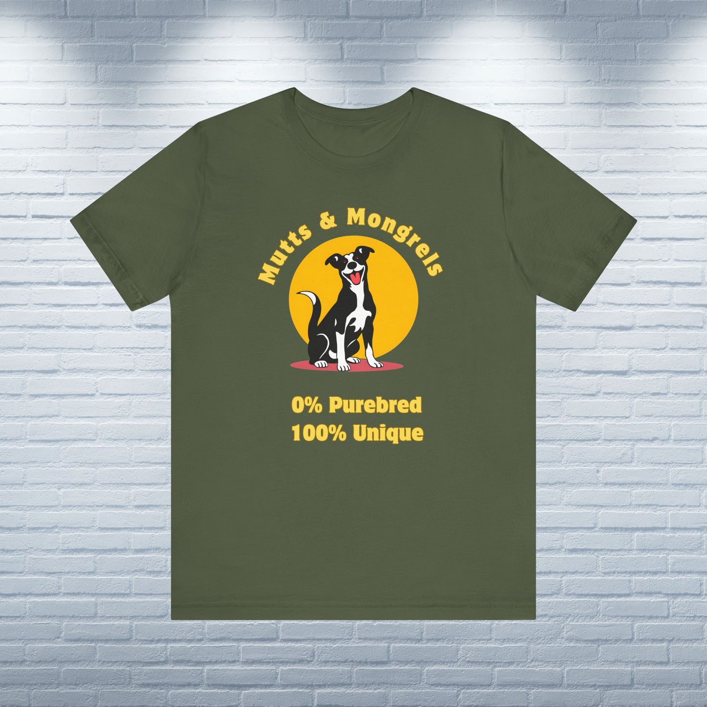 T-Shirt Mixed Breed Mutt Lover Shirt Rescue Dog Tee Funny Dogful Gift Dog Owner Style Unique Theme Unisex Graphic Fit Mongrel Dog Mum Dad
