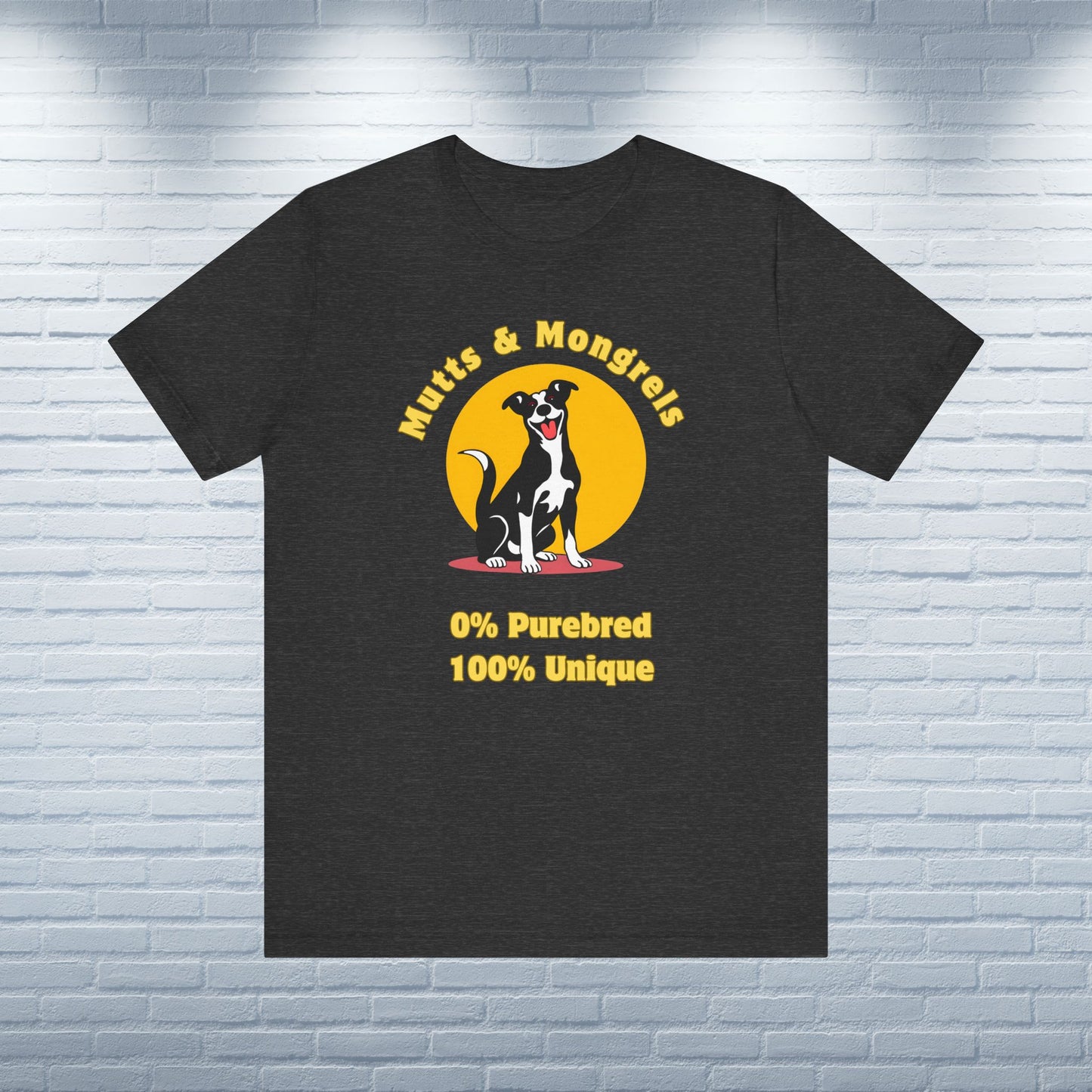 T-Shirt Mixed Breed Mutt Lover Shirt Rescue Dog Tee Funny Dogful Gift Dog Owner Style Unique Theme Unisex Graphic Fit Mongrel Dog Mum Dad