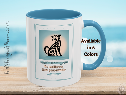 Mug Art Deco Mixed Breed Rescue Dog Mongrel Dogful Funny Coffee Cup Unique Pet Lover Gift Dog Themed 11oz Perfect Gift For Dog Lovers
