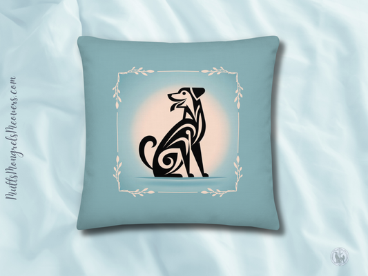 Pillow Throw Rescue Dog Art Deco Design Dog Lovers Mixed Breed Dogful Throw Pillow Rescue Mutt Funny Pet Home Accent Dog Mum Dog Dad Mongrel