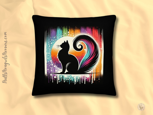 Cat Pillow Art Deco Design For Cat Lovers Retro Sarcastic Feline Throw Cushion Funny Home Decor Housewarming Gift For Cat Parents Rescue Cat