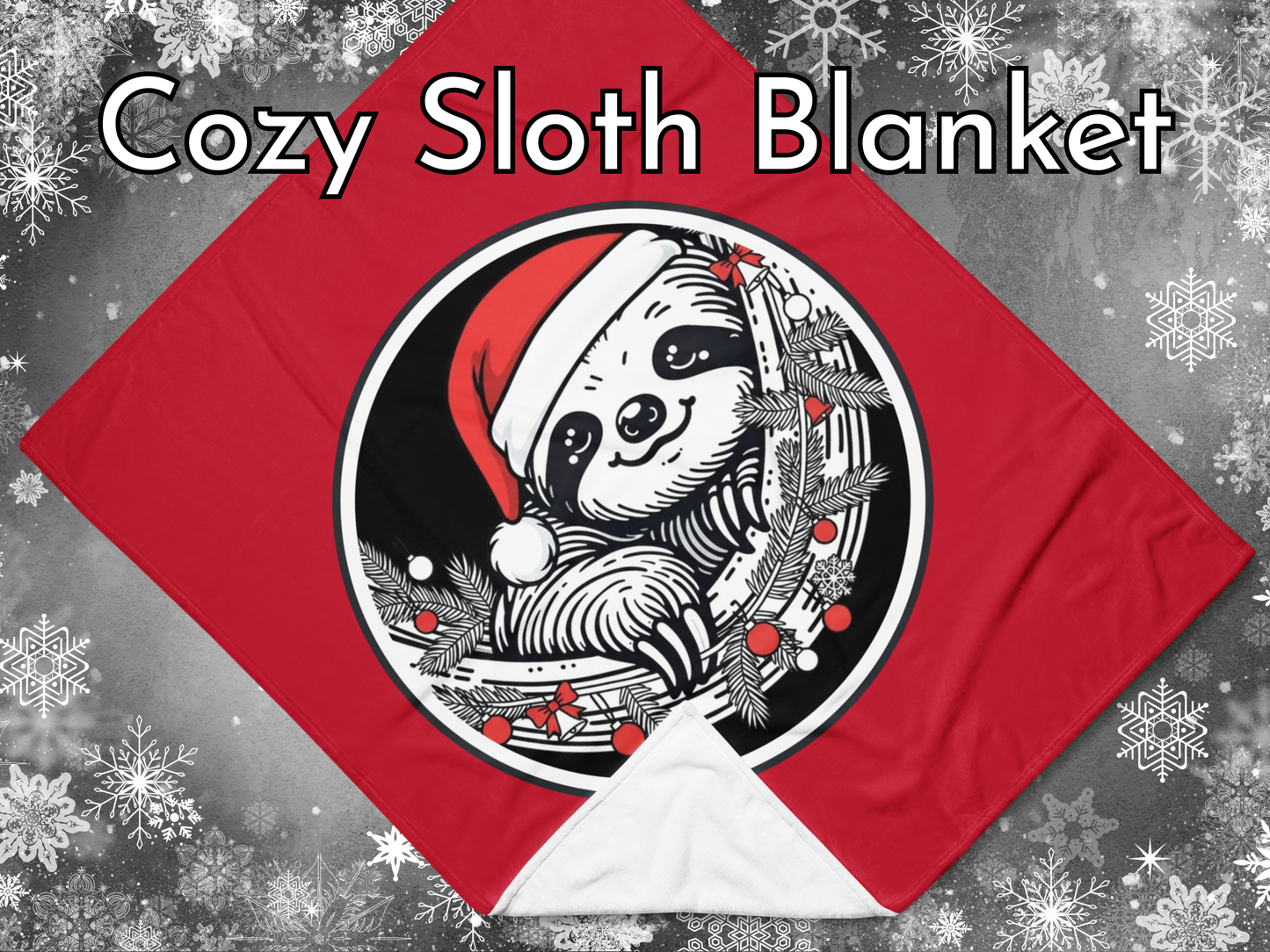 Funny Sloth Throw Blanket: Cozy Christmas Gift for Animal Lovers