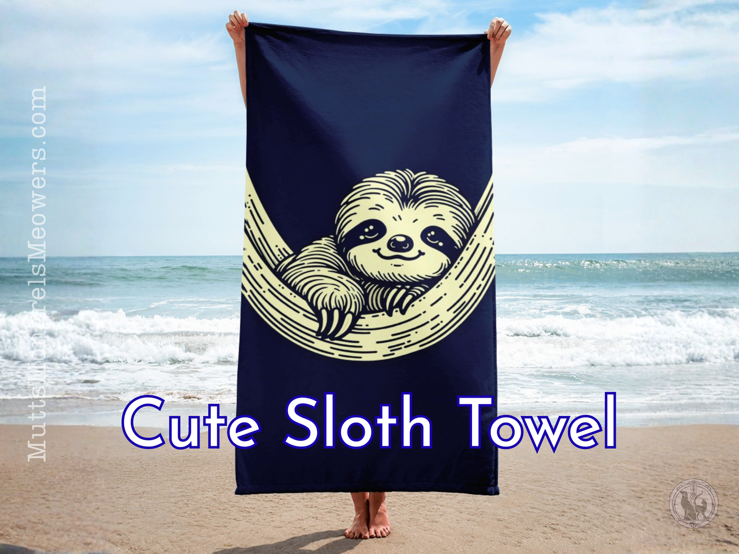 Funny Sloth Towel: Art Deco Gift for Animal Lovers