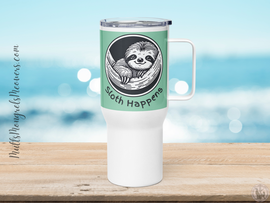 Tumbler Art Deco Sloth Lovers Funny Sloth Coffee Travel Mug Gift Tea Gift Chill Relaxing Animal Lover Drinkware Lazy Holiday Vibes Humor