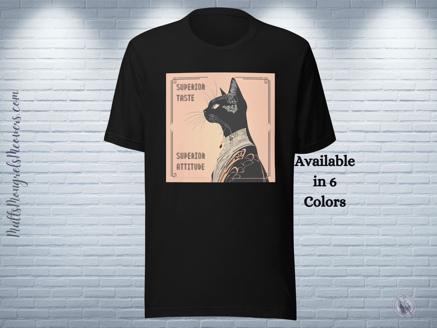T-Shirt Funny Cat Shirt Sarcastic Art Deco Tee Feline Humor Catful Gift Retro Style Unique Cat Theme Unisex Rescue Kitty Sassy Pet Parent
