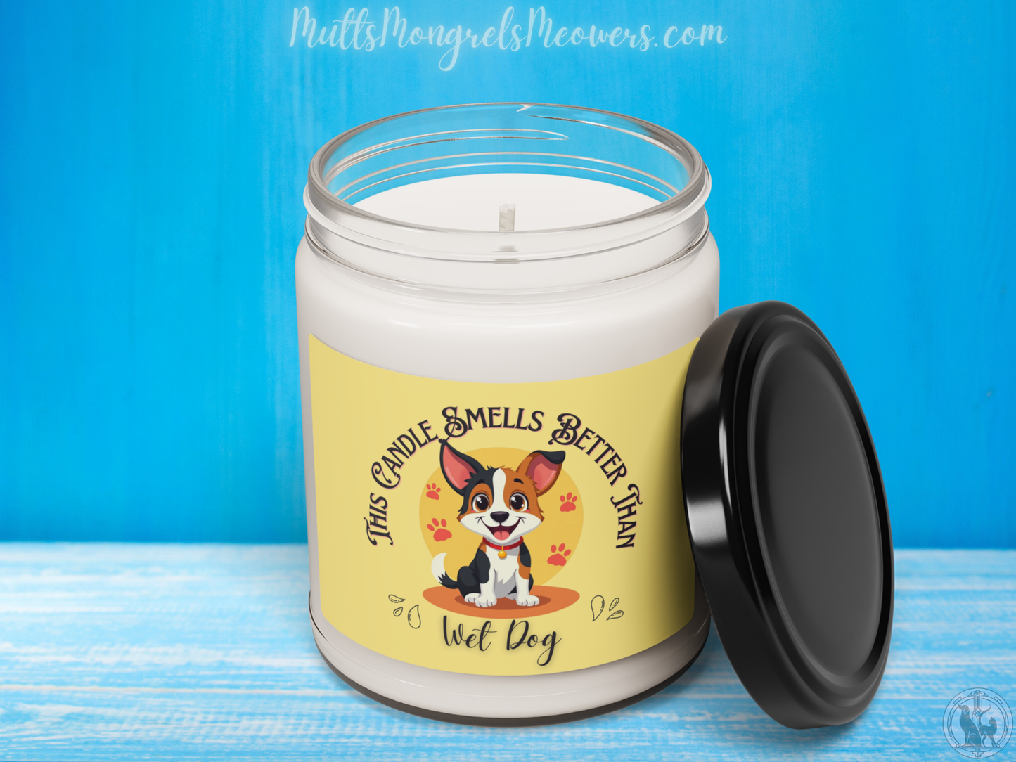 Candle Scented Soy Candle Mixed Breed Dog Funny Mutt Gift Rescue Dog Decor Adoption Gift Unique Present for Pet Lovers and Dog Parents
