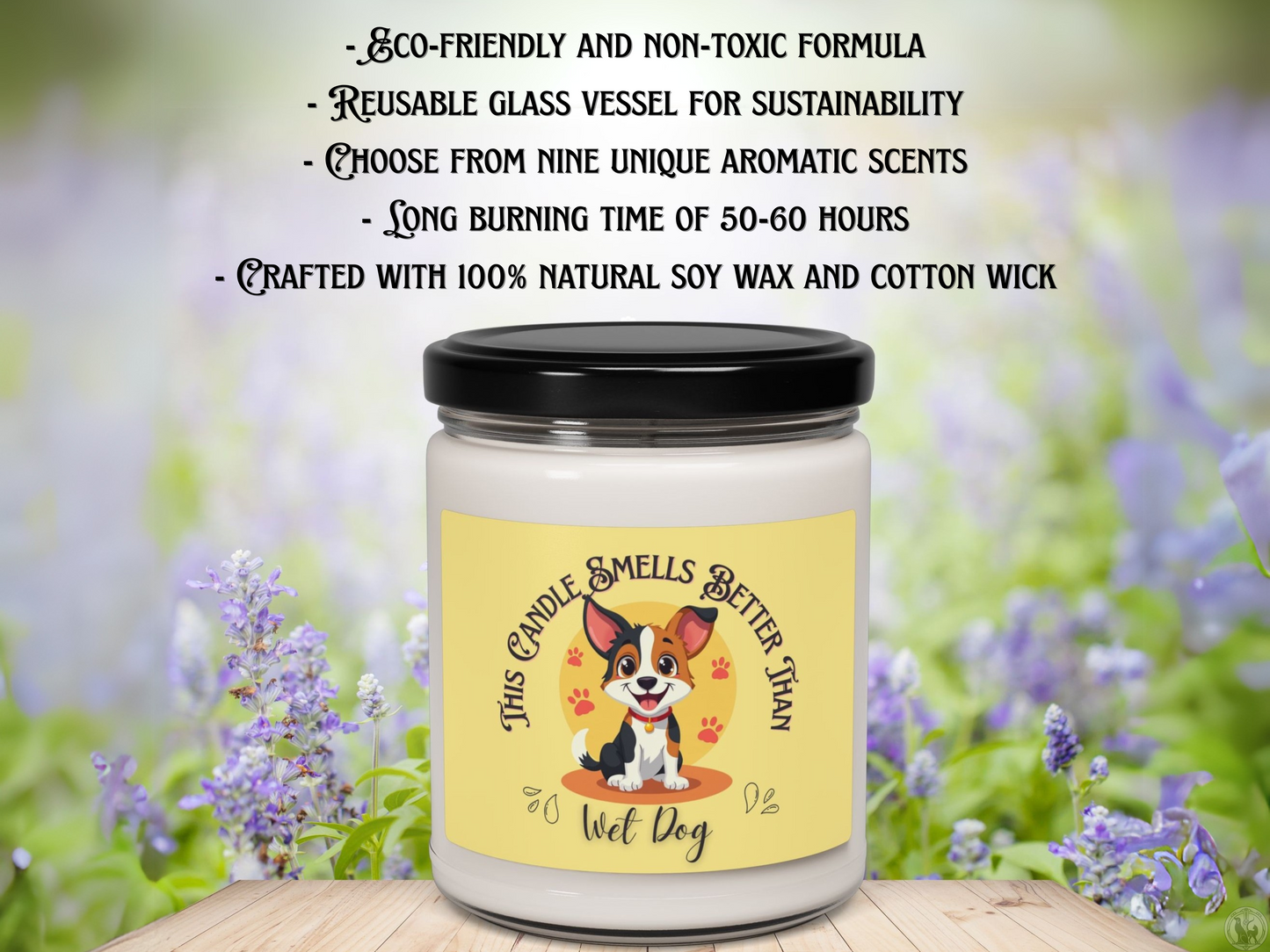 Candle Scented Soy Candle Mixed Breed Dog Funny Mutt Gift Rescue Dog Decor Adoption Gift Unique Present for Pet Lovers and Dog Parents