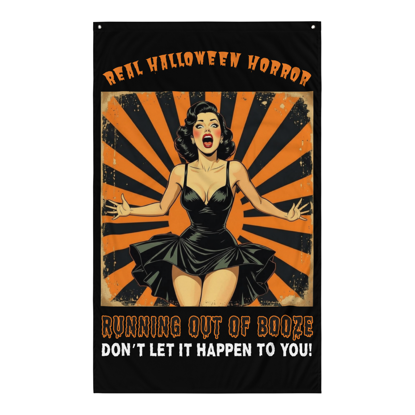 Funny Retro Halloween Flag: Stylish Gift for Fun Loving People