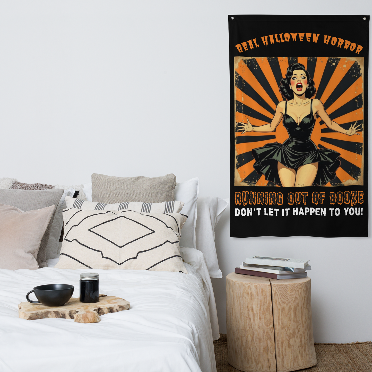Funny Retro Halloween Flag: Stylish Gift for Fun Loving People