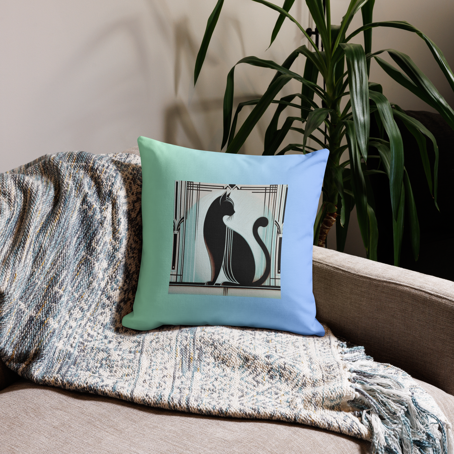 Pillow Art Deco Cat Gift Presence Design For Cat Lovers Rescue Cat Royal Cat Sarcastic Feline Gift Throw Cushion Diva Décor Cat Mom Cat Dad