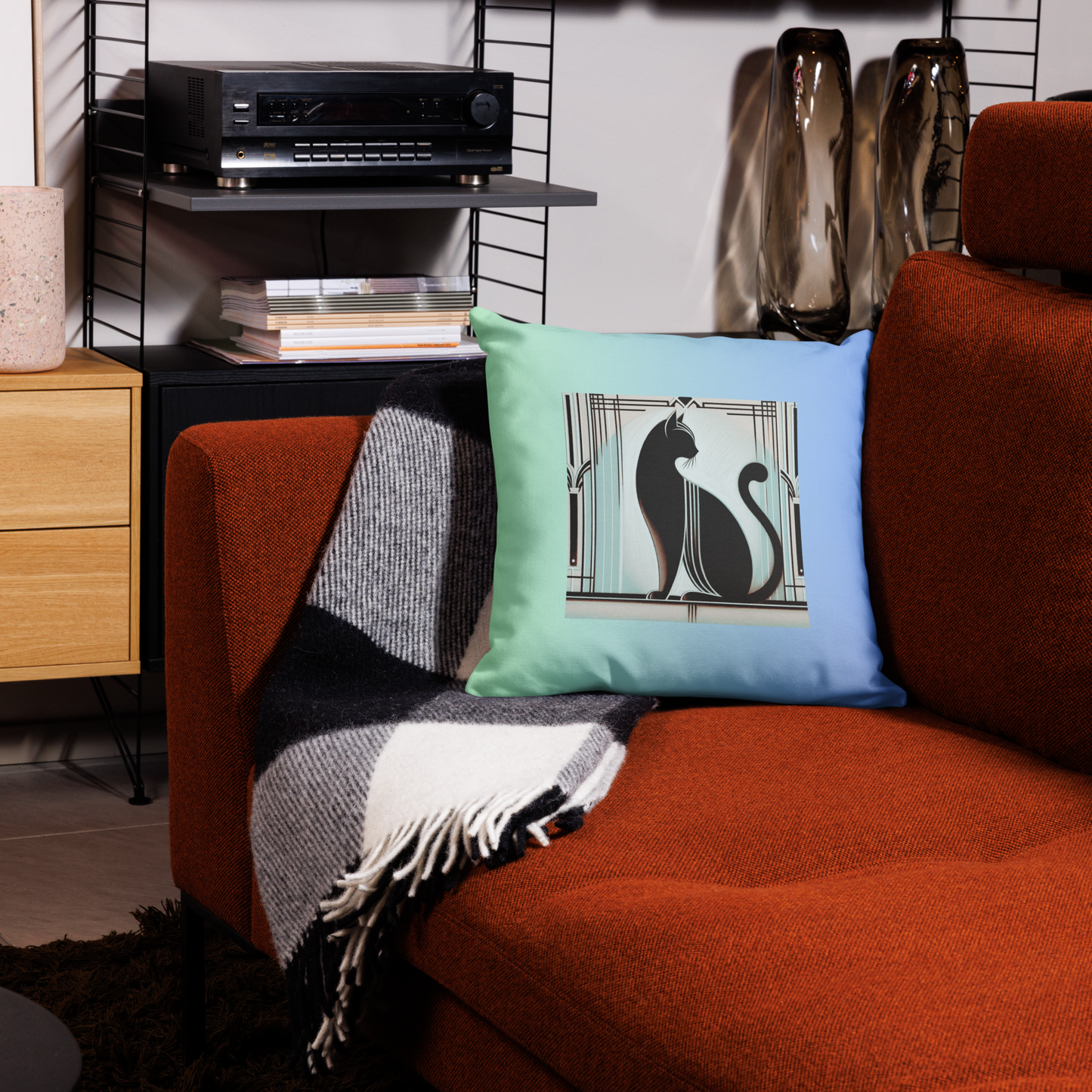 Pillow Art Deco Cat Gift Presence Design For Cat Lovers Rescue Cat Royal Cat Sarcastic Feline Gift Throw Cushion Diva Décor Cat Mom Cat Dad