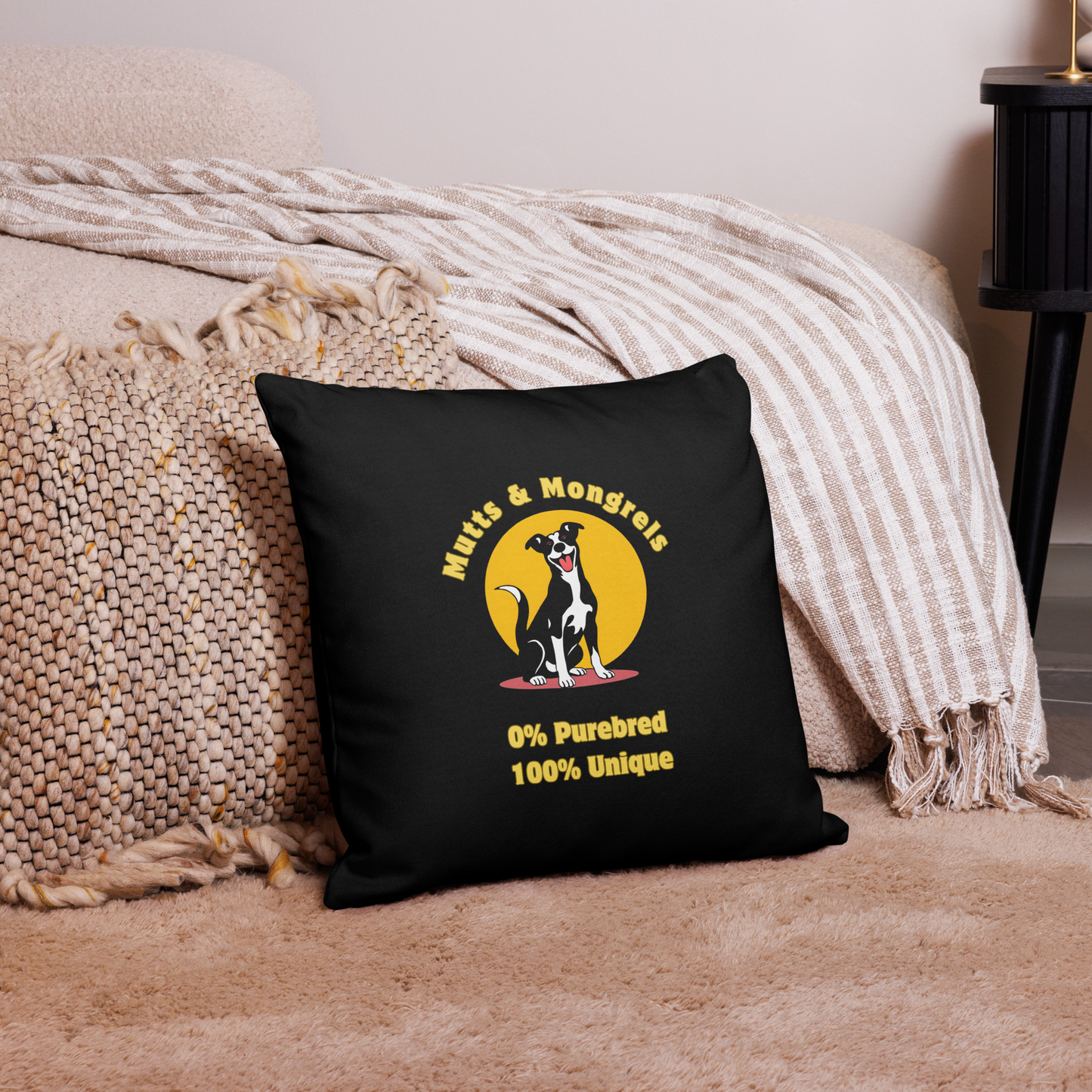 Pillow Throw Rescue Dog Originals Design For Dog Lovers Mixed Breed Dogful For Rescue Mutt Home Accent Gift Mongrel Retro Dog Mum Dog Dad