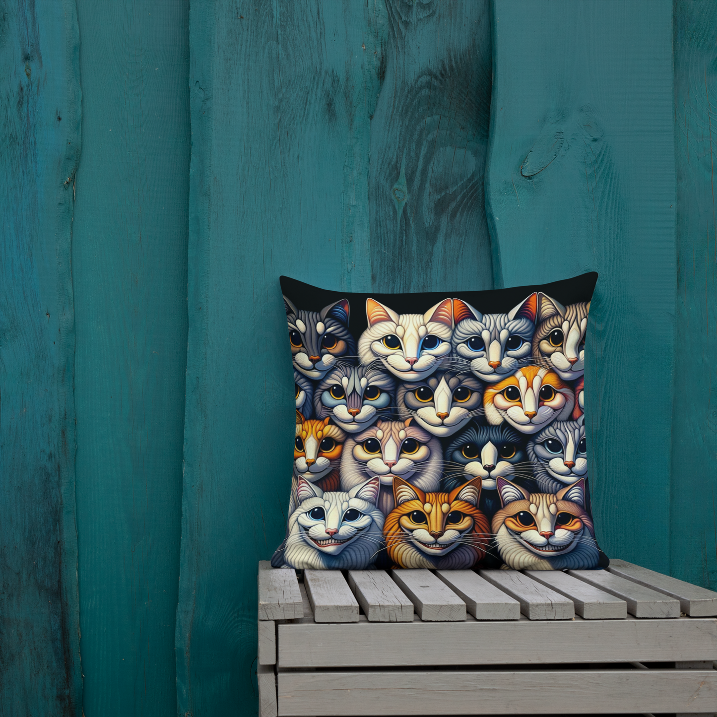 Pillow Throw Cat Gift Feline Retro Design For Cat Lovers Whimsical Cat Funny Feline Home Decor Cat Lover Gift Cozy Cushion Meow Cat Mom Dad