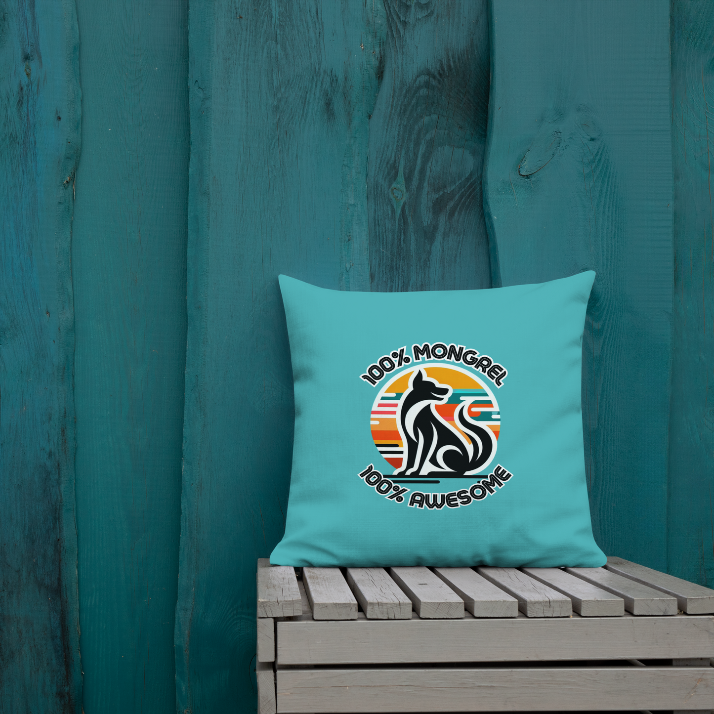 Pillow Throw Rescue Dog Awesome Design For Dog Lovers Mixed Breed Dogful Couch Pillow For Rescue Mutt Homes Retro Dog Mum Dog Dad Mongrel