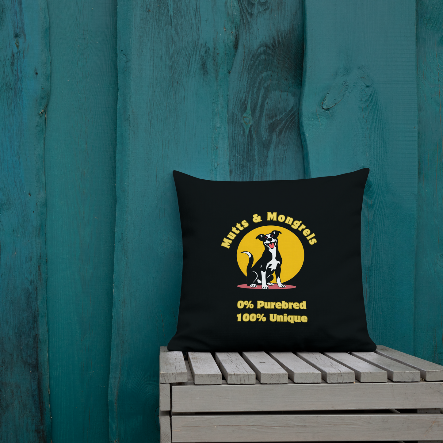 Pillow Throw Rescue Dog Originals Design For Dog Lovers Mixed Breed Dogful For Rescue Mutt Home Accent Gift Mongrel Retro Dog Mum Dog Dad