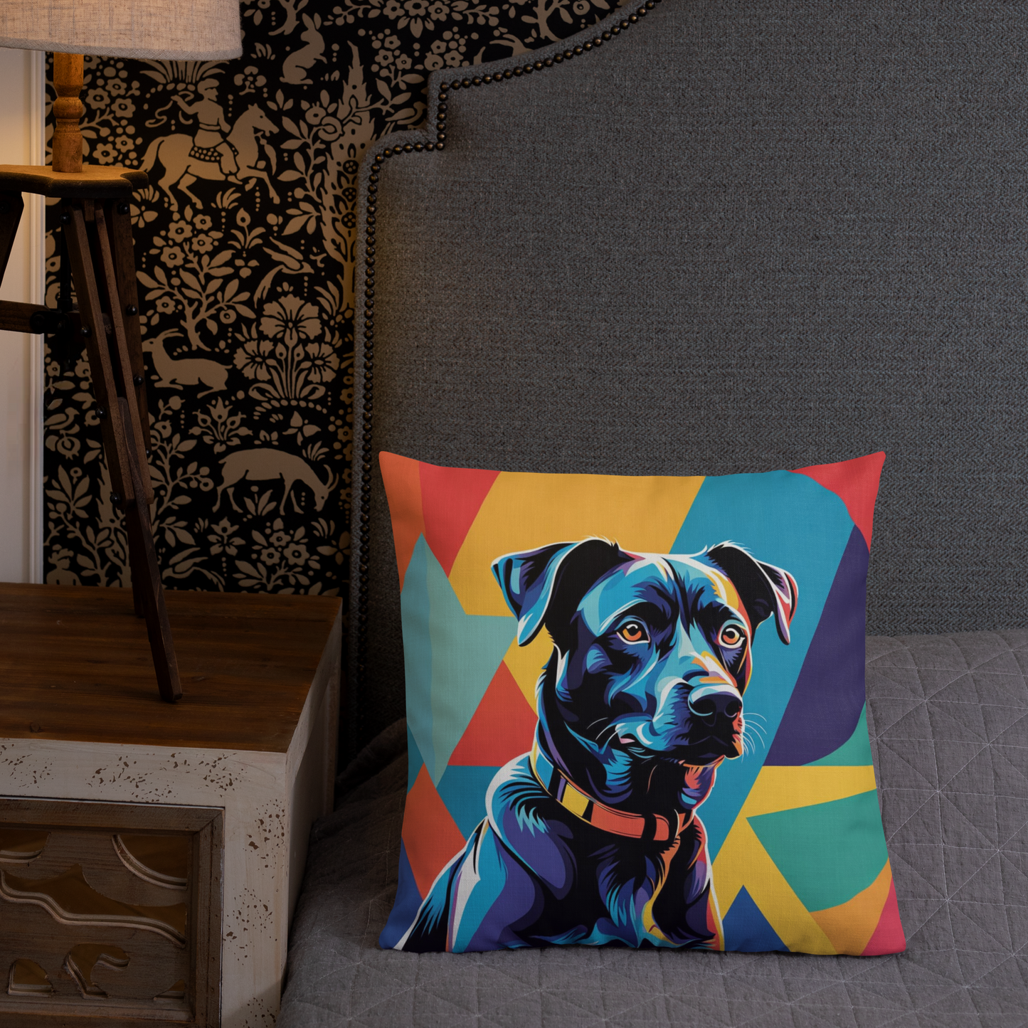 Pillow Throw Rescue Dog Design For Dog Lovers Mixed Breed Dogful Funny Couch Pillow For Pet Owners Mongrel Mutt Décor Pop Art Dog Mum Dad