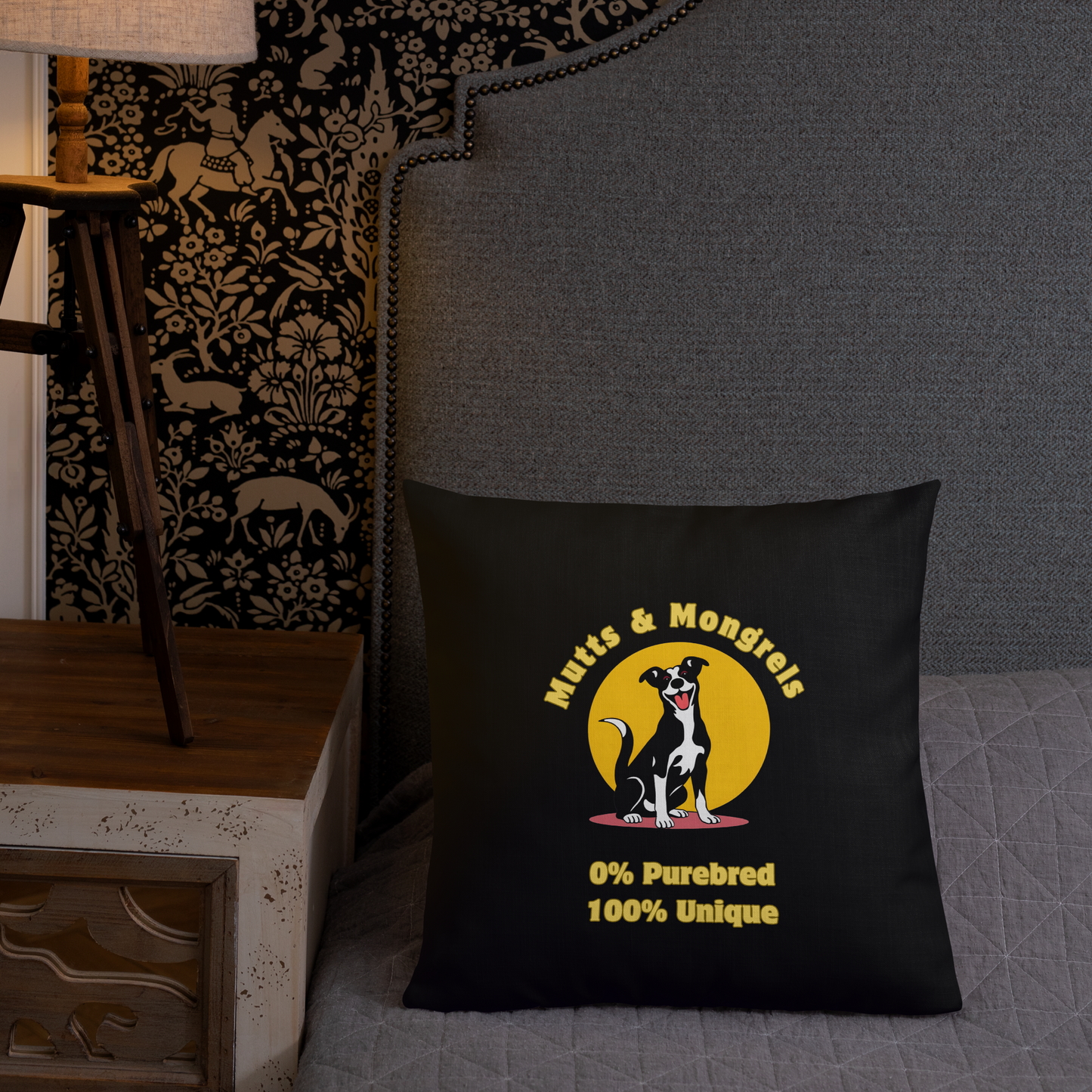 Pillow Throw Rescue Dog Originals Design For Dog Lovers Mixed Breed Dogful For Rescue Mutt Home Accent Gift Mongrel Retro Dog Mum Dog Dad