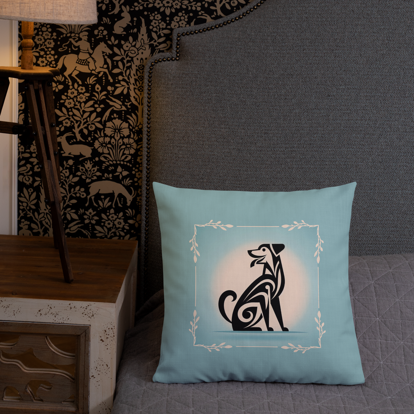 Pillow Throw Rescue Dog Art Deco Design Dog Lovers Mixed Breed Dogful Throw Pillow Rescue Mutt Funny Pet Home Accent Dog Mum Dog Dad Mongrel