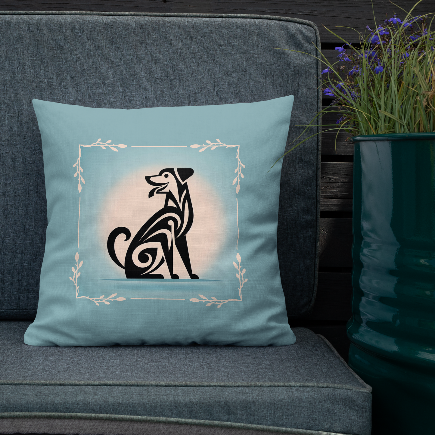 Pillow Throw Rescue Dog Art Deco Design Dog Lovers Mixed Breed Dogful Throw Pillow Rescue Mutt Funny Pet Home Accent Dog Mum Dog Dad Mongrel
