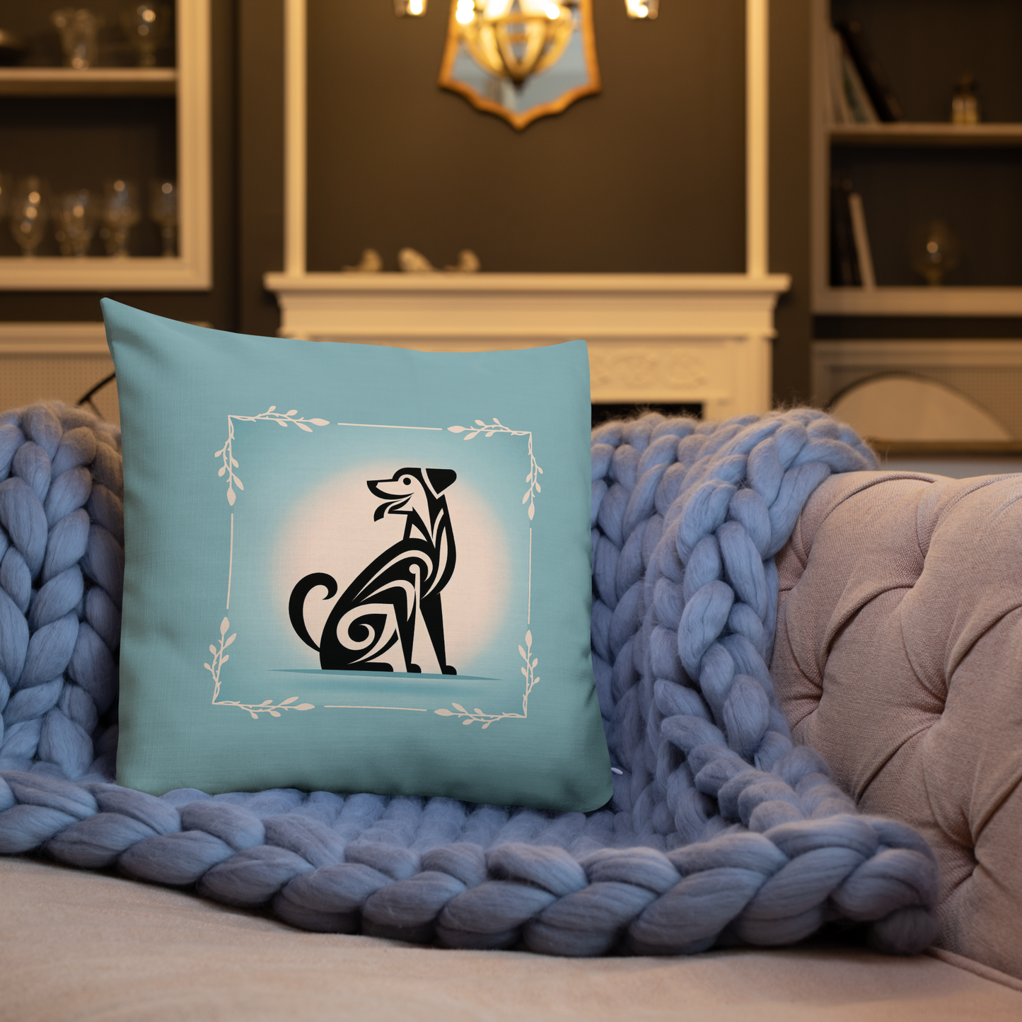 Pillow Throw Rescue Dog Art Deco Design Dog Lovers Mixed Breed Dogful Throw Pillow Rescue Mutt Funny Pet Home Accent Dog Mum Dog Dad Mongrel