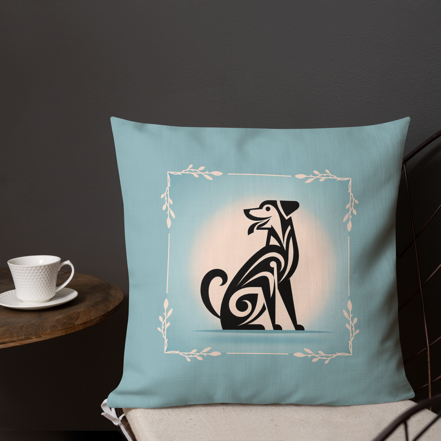 Pillow Throw Rescue Dog Art Deco Design Dog Lovers Mixed Breed Dogful Throw Pillow Rescue Mutt Funny Pet Home Accent Dog Mum Dog Dad Mongrel
