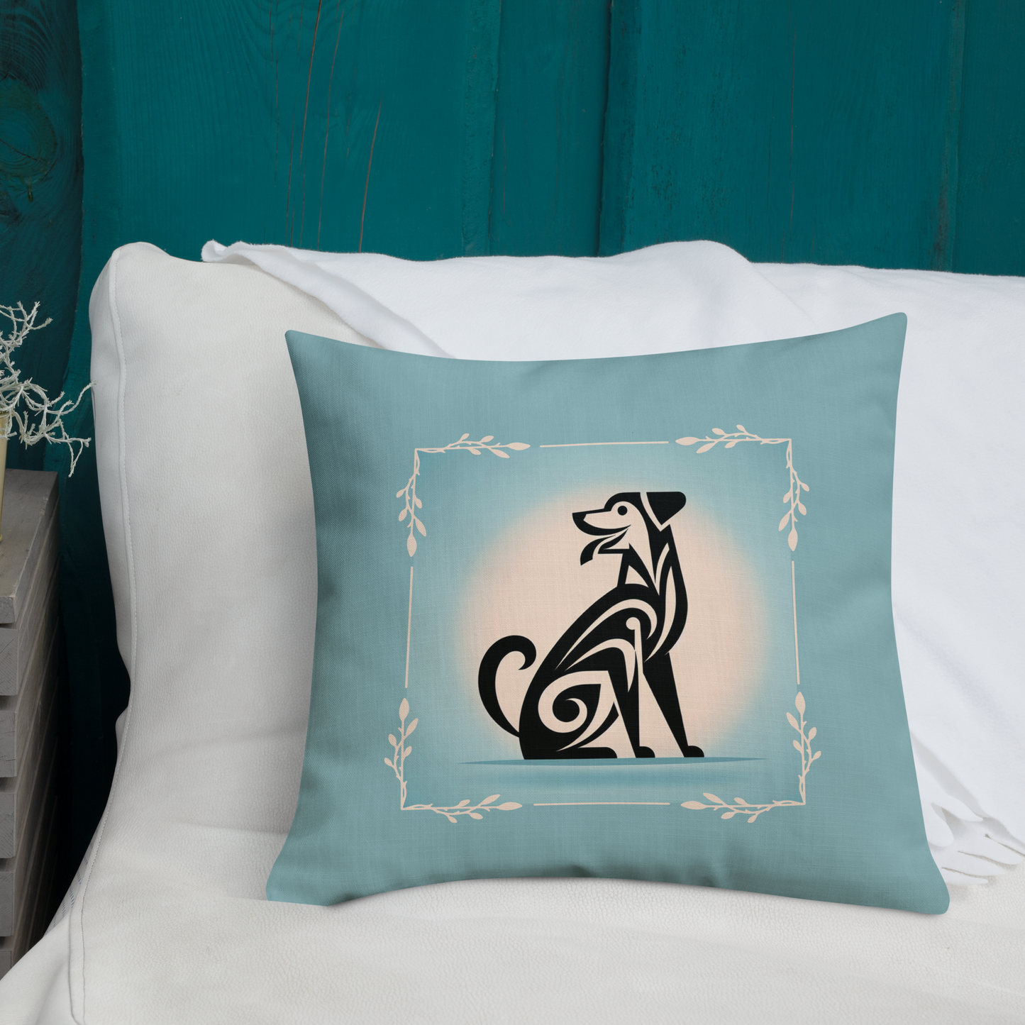 Pillow Throw Rescue Dog Art Deco Design Dog Lovers Mixed Breed Dogful Throw Pillow Rescue Mutt Funny Pet Home Accent Dog Mum Dog Dad Mongrel