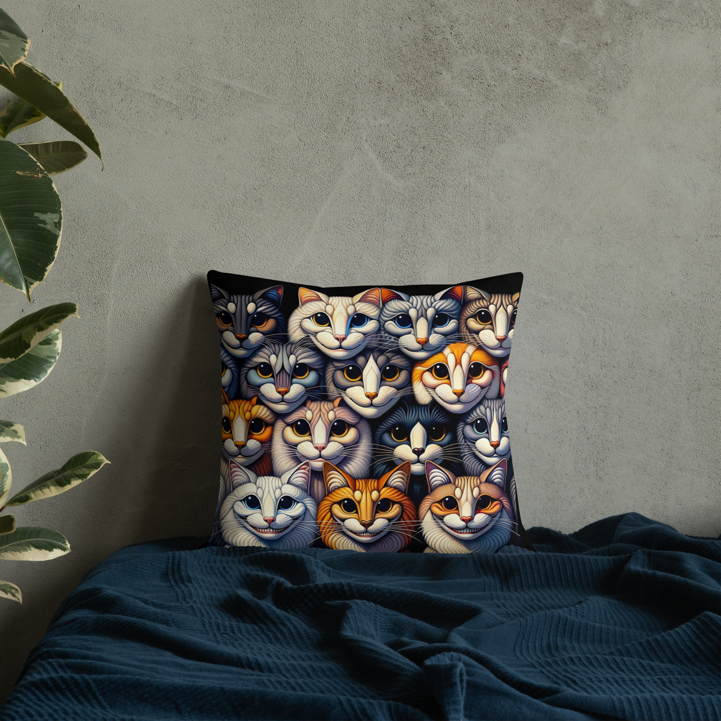 Pillow Throw Cat Gift Feline Retro Design For Cat Lovers Whimsical Cat Funny Feline Home Decor Cat Lover Gift Cozy Cushion Meow Cat Mom Dad