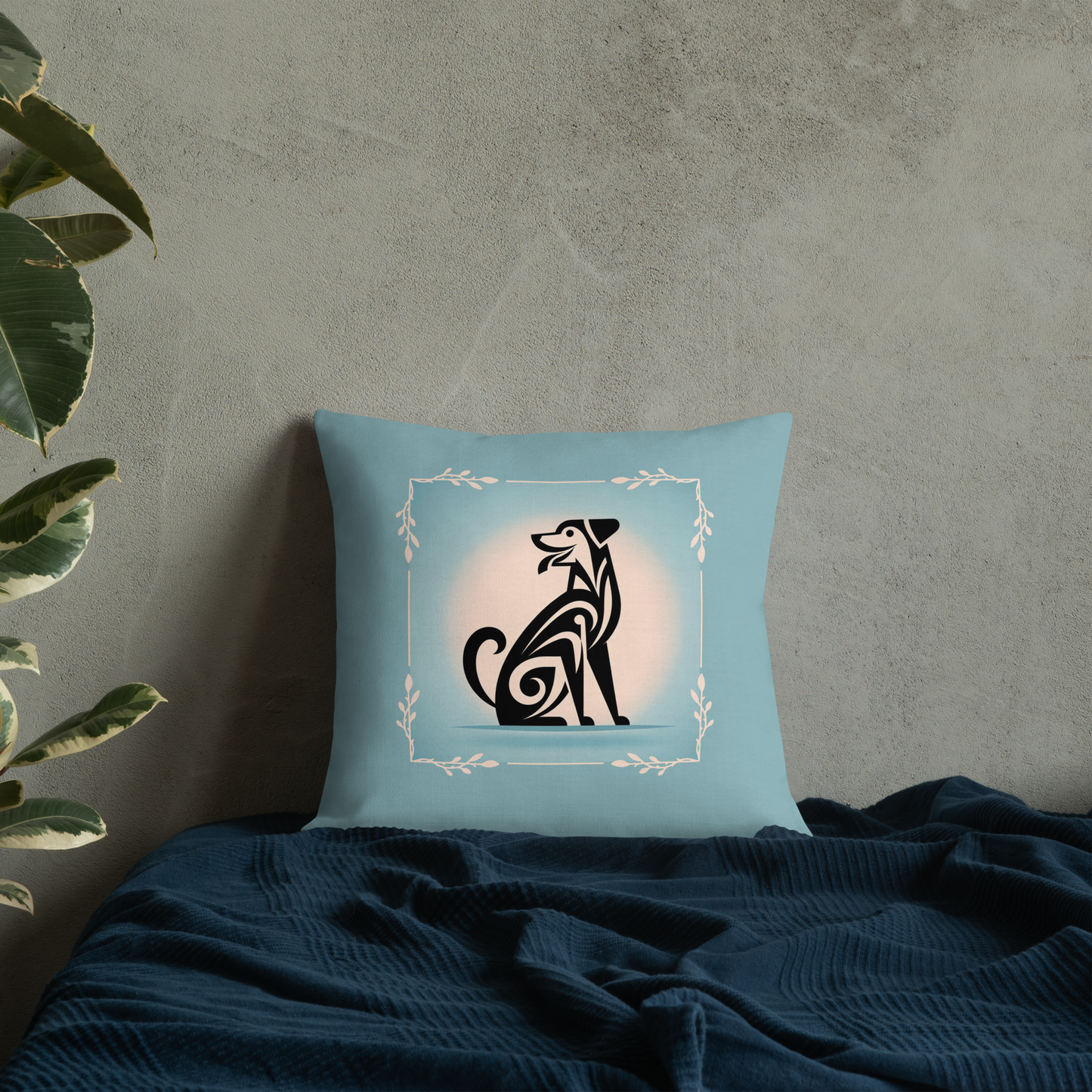 Pillow Throw Rescue Dog Art Deco Design Dog Lovers Mixed Breed Dogful Throw Pillow Rescue Mutt Funny Pet Home Accent Dog Mum Dog Dad Mongrel