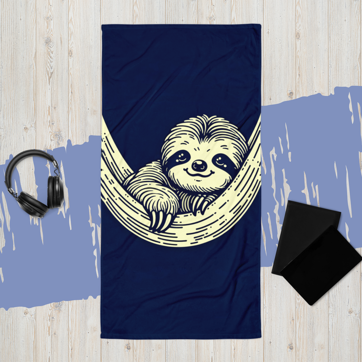 Funny Sloth Towel: Art Deco Gift for Animal Lovers