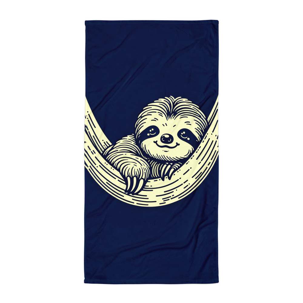 Funny Sloth Towel: Art Deco Gift for Animal Lovers