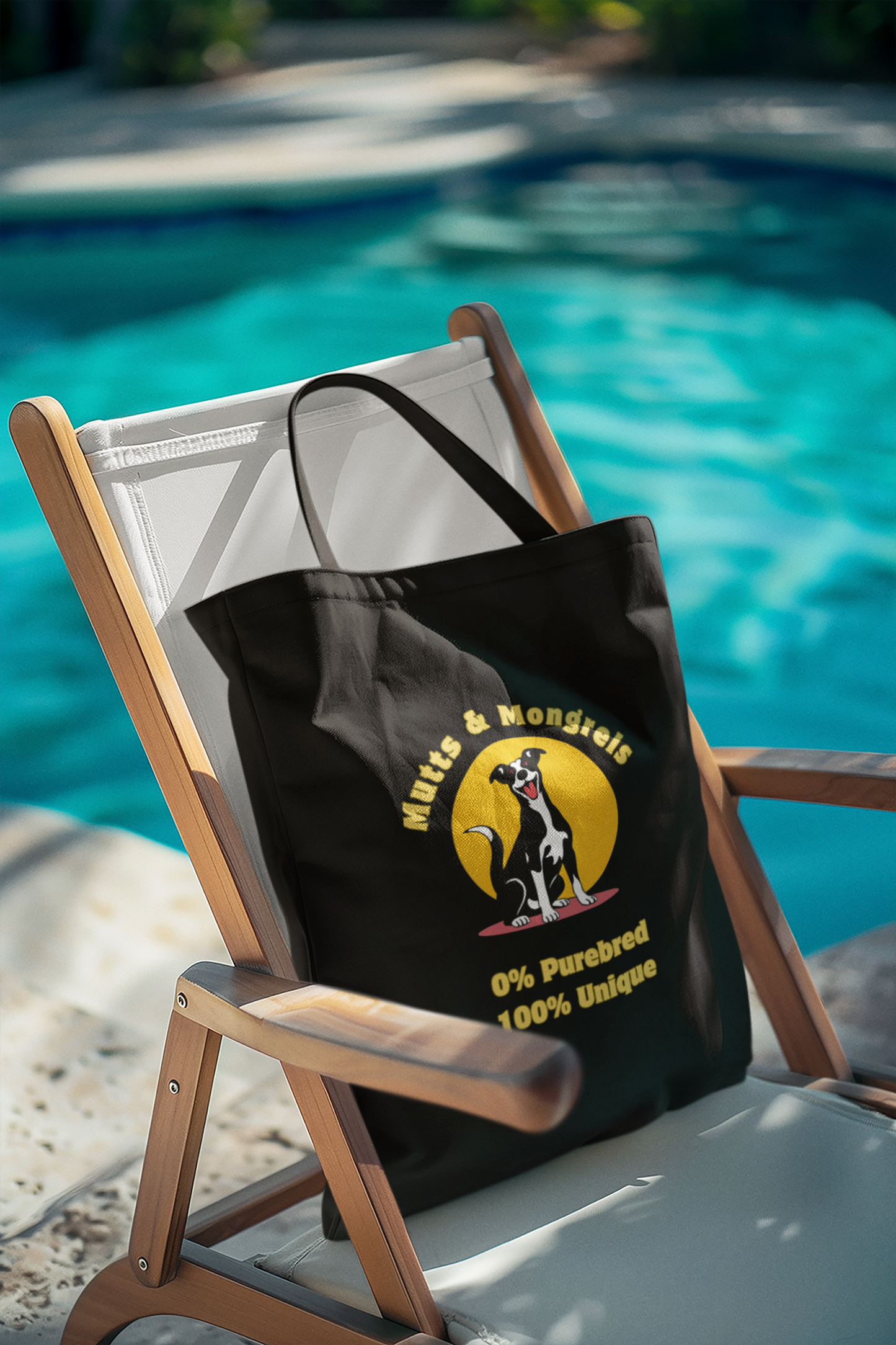 Organic Tote Bag Mixed Breed Rescue Dog Mongrel Eco Pet Cotton Dogful Lovers Practical Style Gift Mutt Pride Unique Art Retro Dog Mom Dad