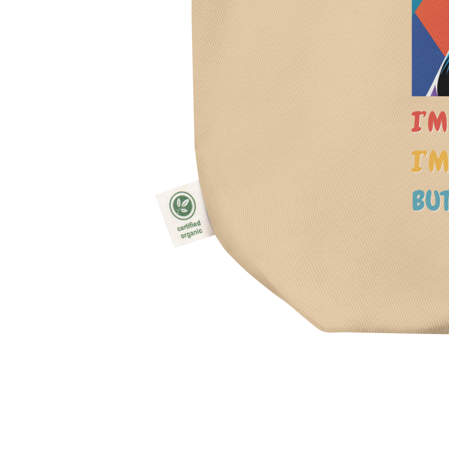 Organic Tote Bag Mixed Breed Rescue Dog Style Tote Bag Funny Dogful Pop Art Witty Eco Gift Cotton Dog Lovers Mum Dog Unique Humor Design