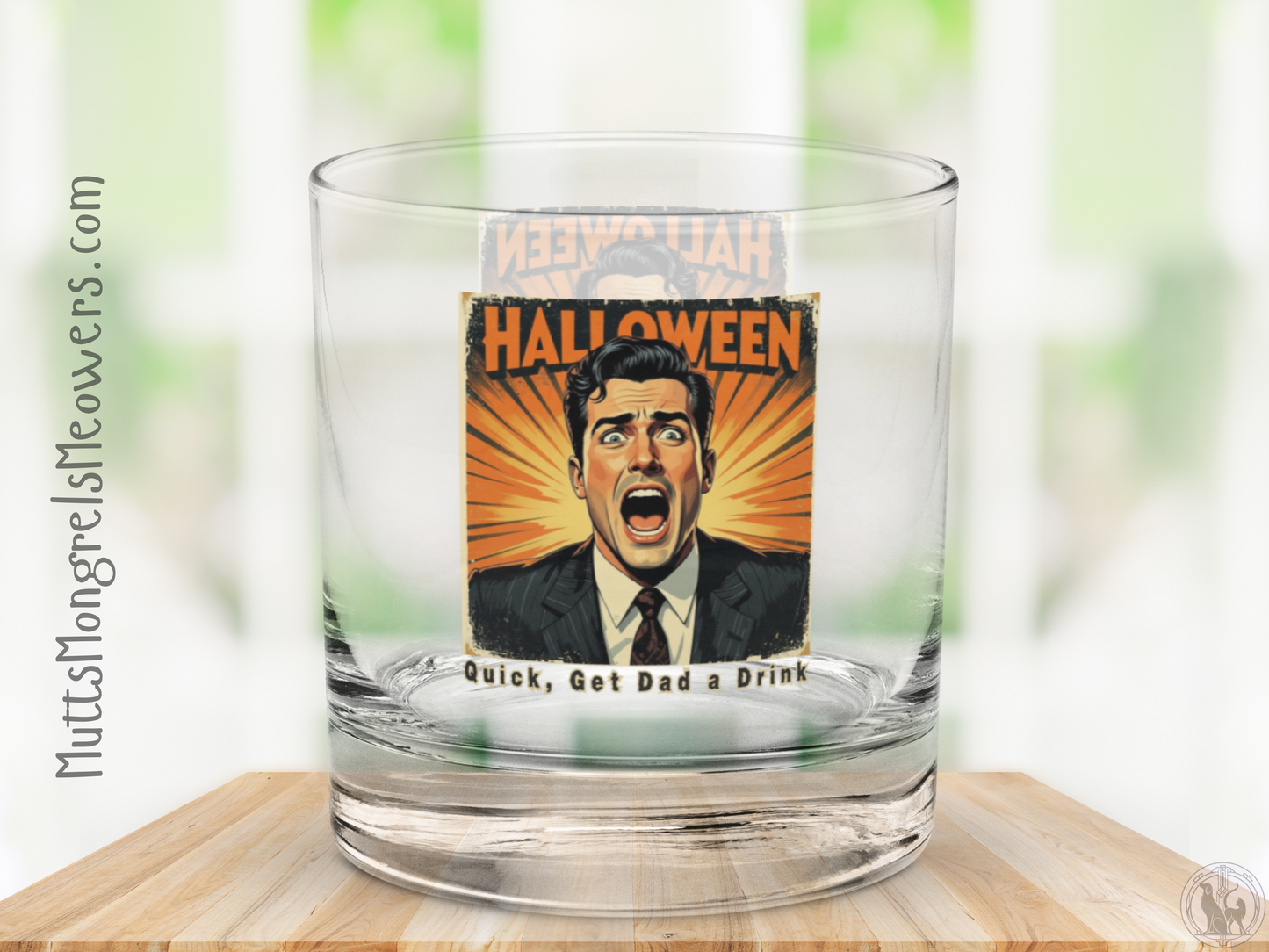 Funny Retro Rocks Glass: Halloween Gift for Cool Dads
