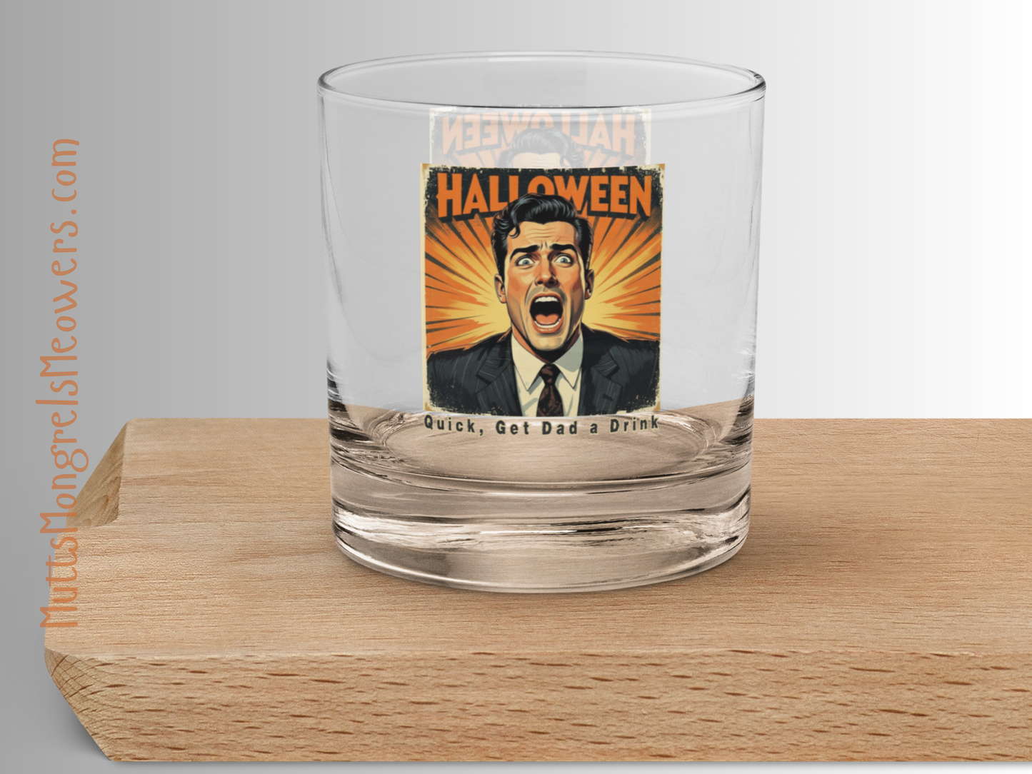 Funny Retro Rocks Glass: Halloween Gift for Cool Dads